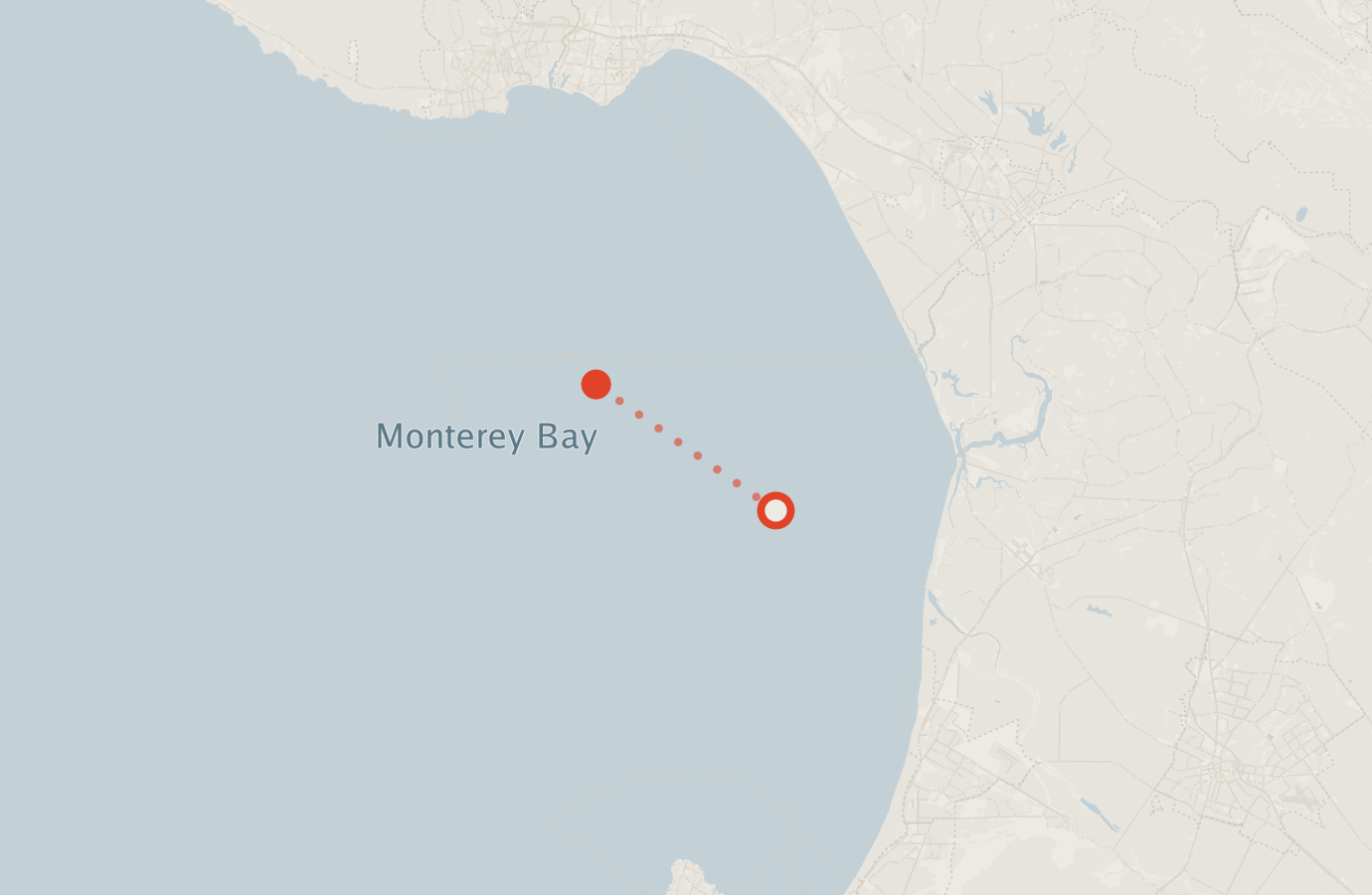 Activity map — real sighting points on an OpenStreetMap basemap