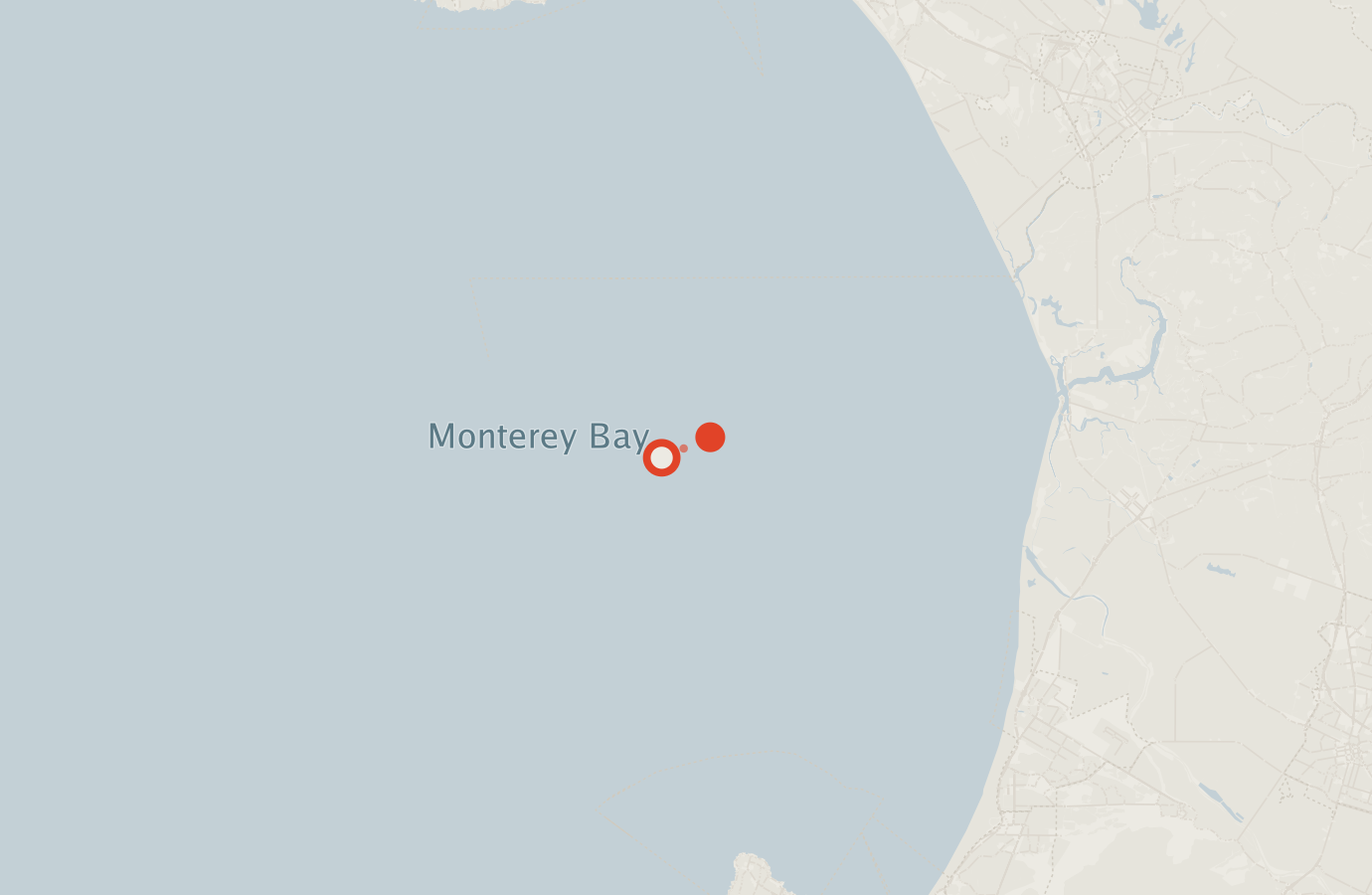 Activity map — real sighting points on an OpenStreetMap basemap