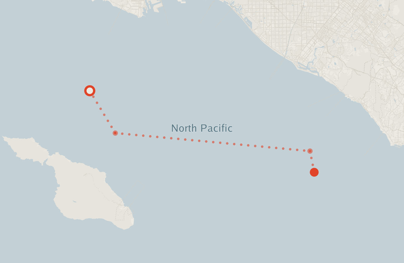 Activity map — real sighting points on an OpenStreetMap basemap