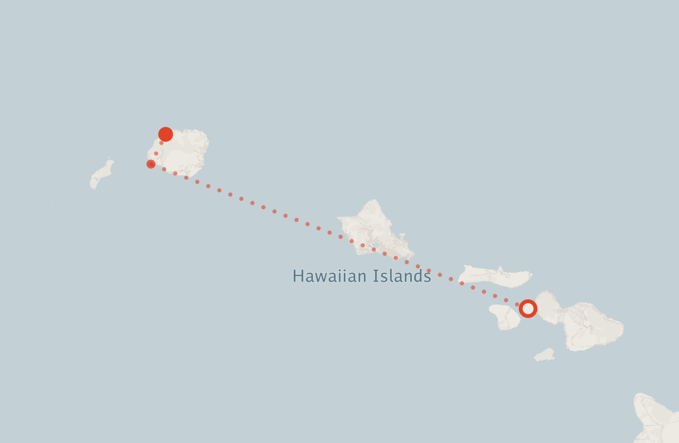 Activity map — real sighting points on an OpenStreetMap basemap