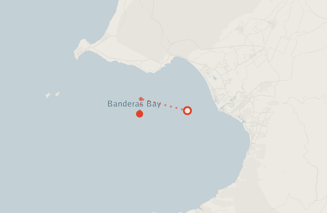 Activity map — real sighting points on an OpenStreetMap basemap