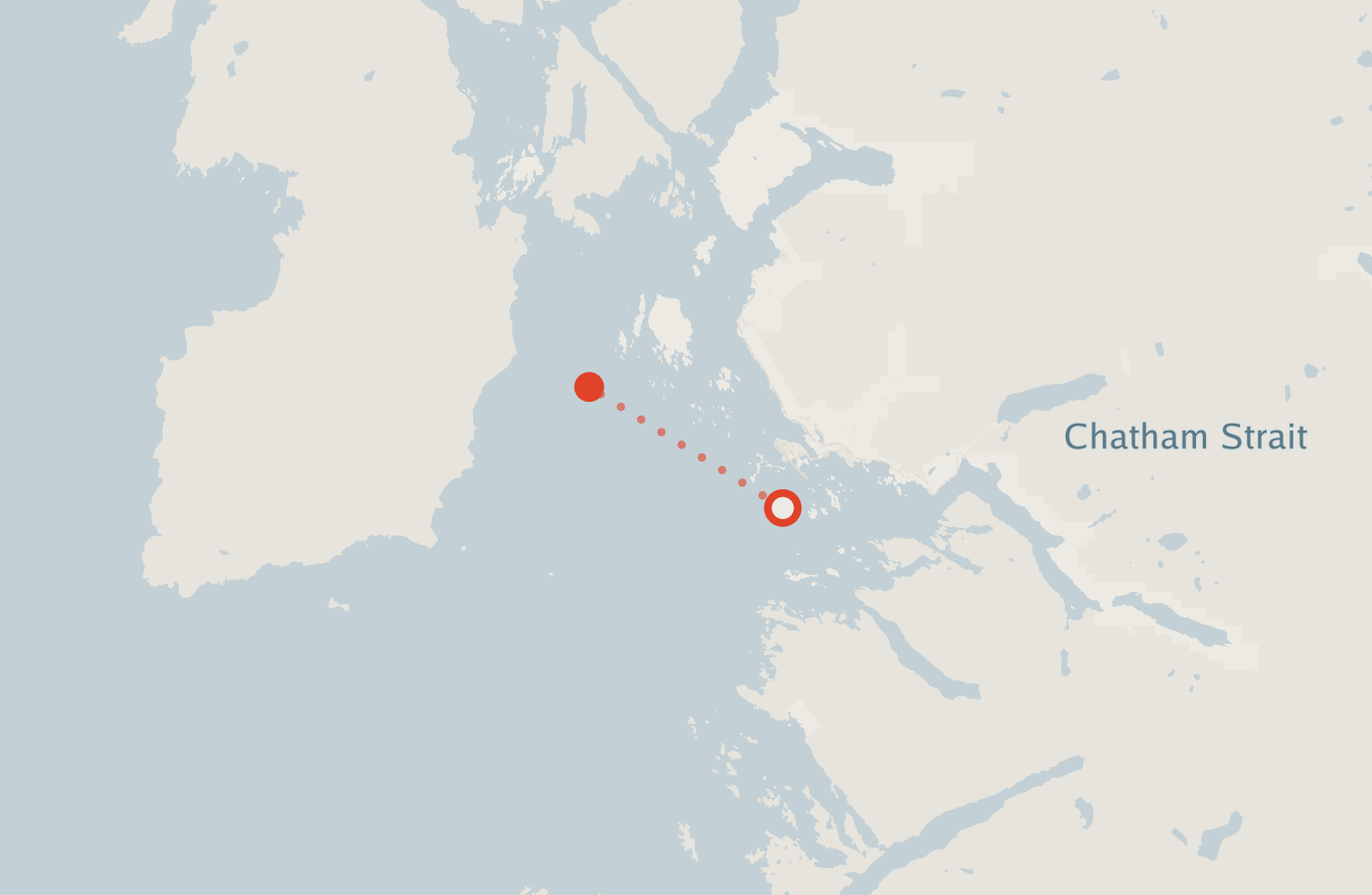 Activity map — real sighting points on an OpenStreetMap basemap