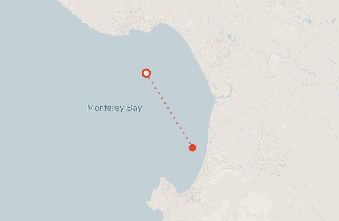 Activity map — real sighting points on an OpenStreetMap basemap