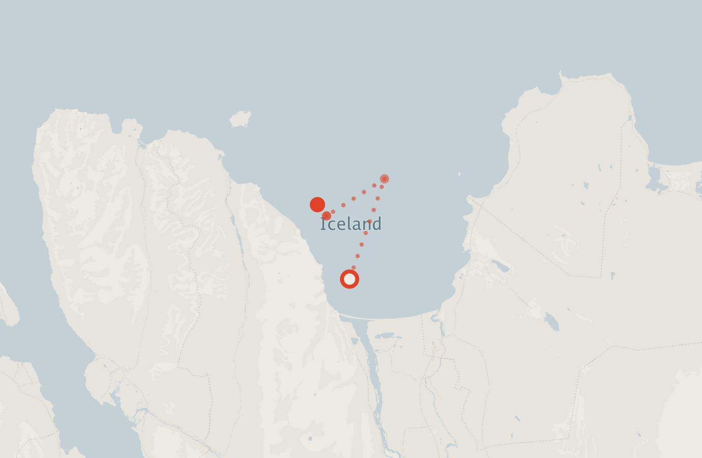 Activity map — real sighting points on an OpenStreetMap basemap