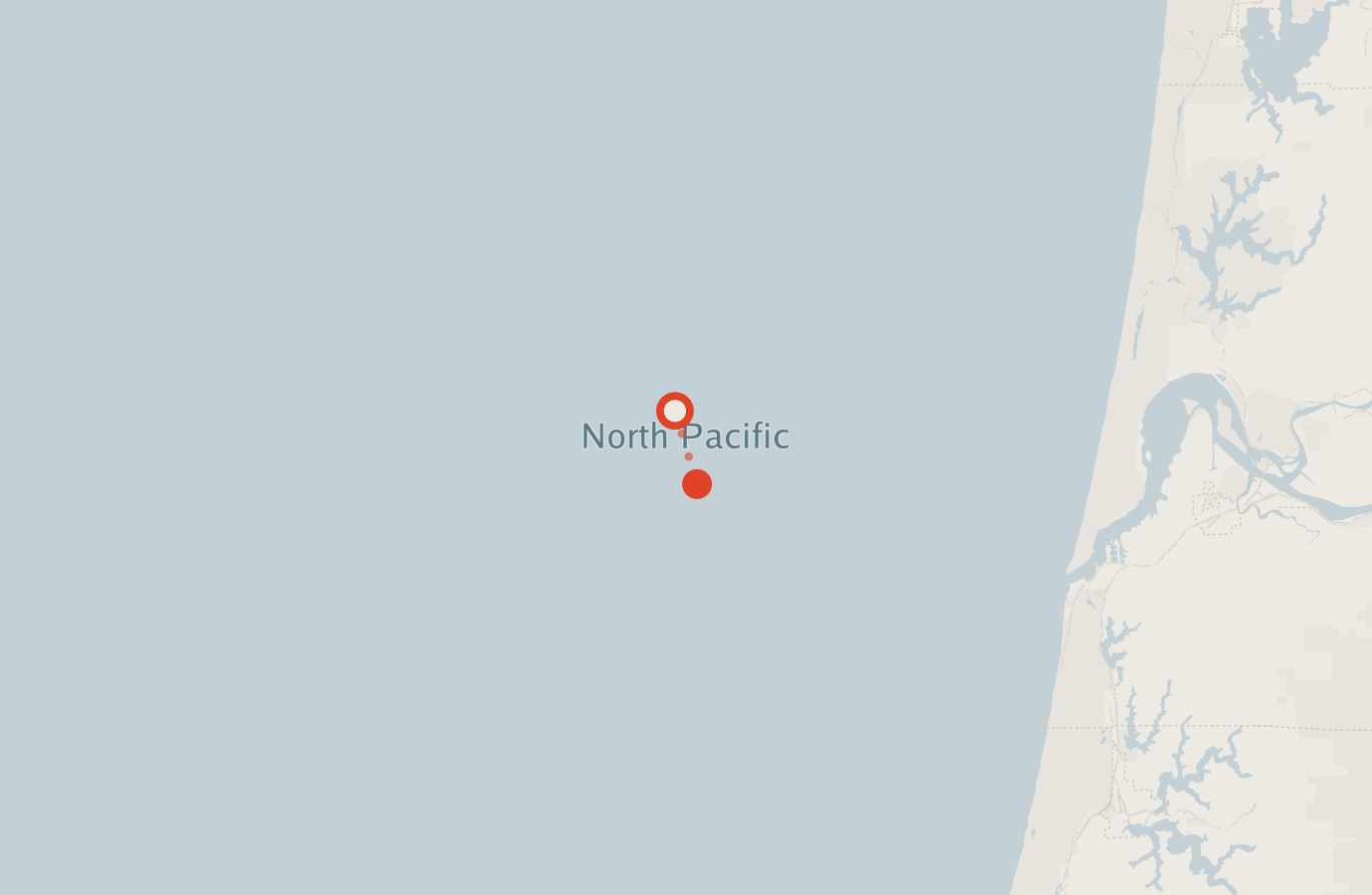 Activity map — real sighting points on an OpenStreetMap basemap