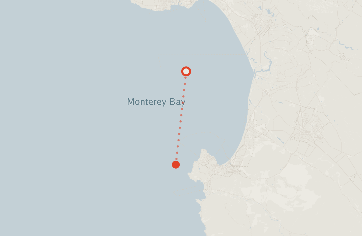 Activity map — real sighting points on an OpenStreetMap basemap