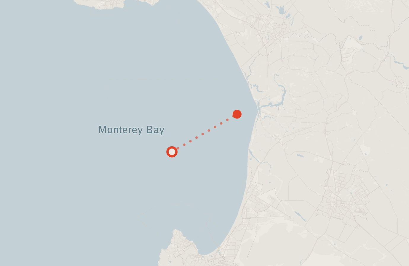 Activity map — real sighting points on an OpenStreetMap basemap