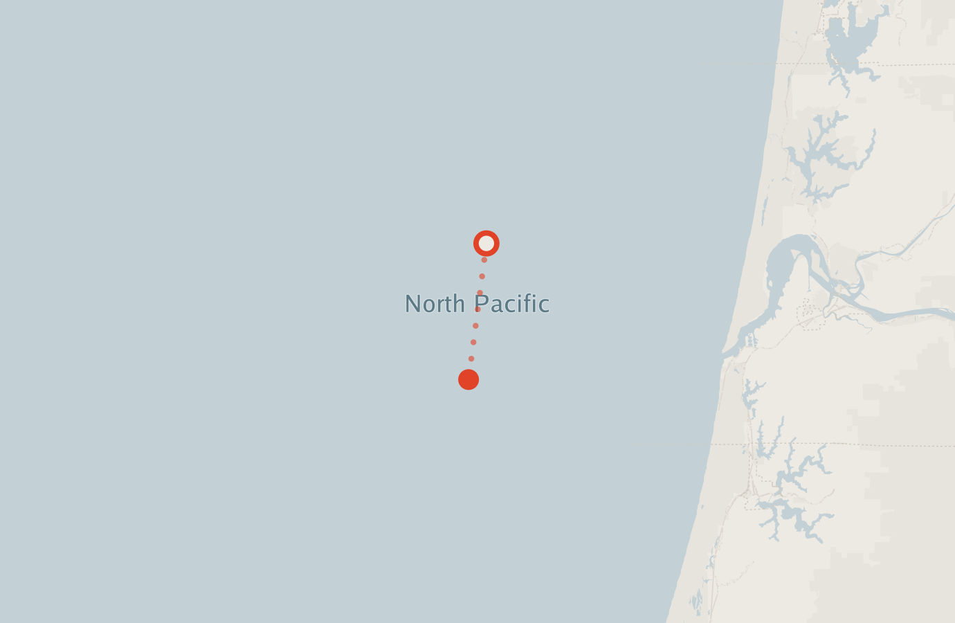 Activity map — real sighting points on an OpenStreetMap basemap