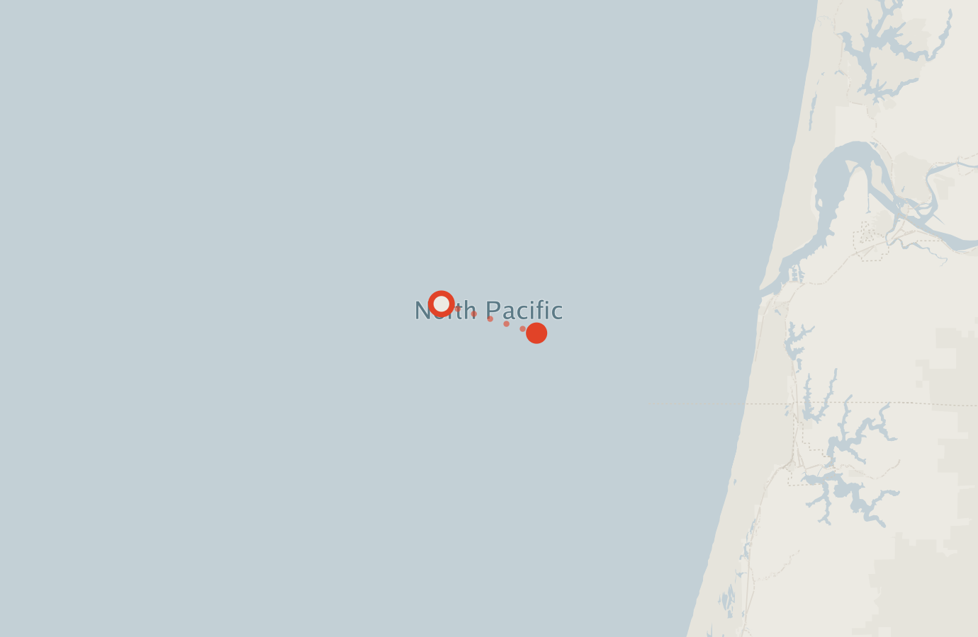 Activity map — real sighting points on an OpenStreetMap basemap