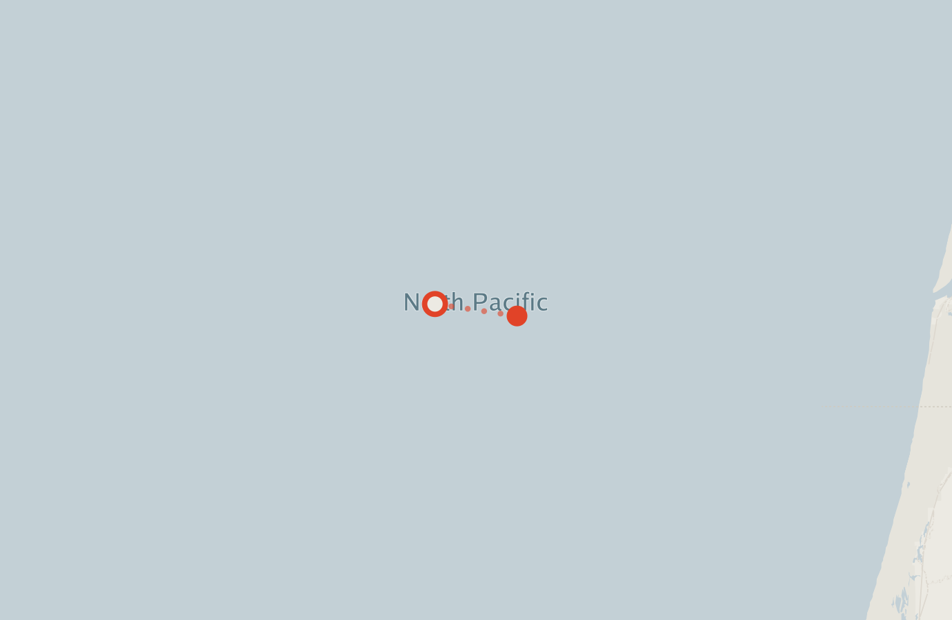 Activity map — real sighting points on an OpenStreetMap basemap