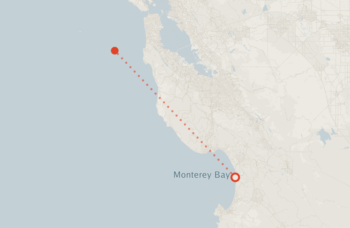 Activity map — real sighting points on an OpenStreetMap basemap