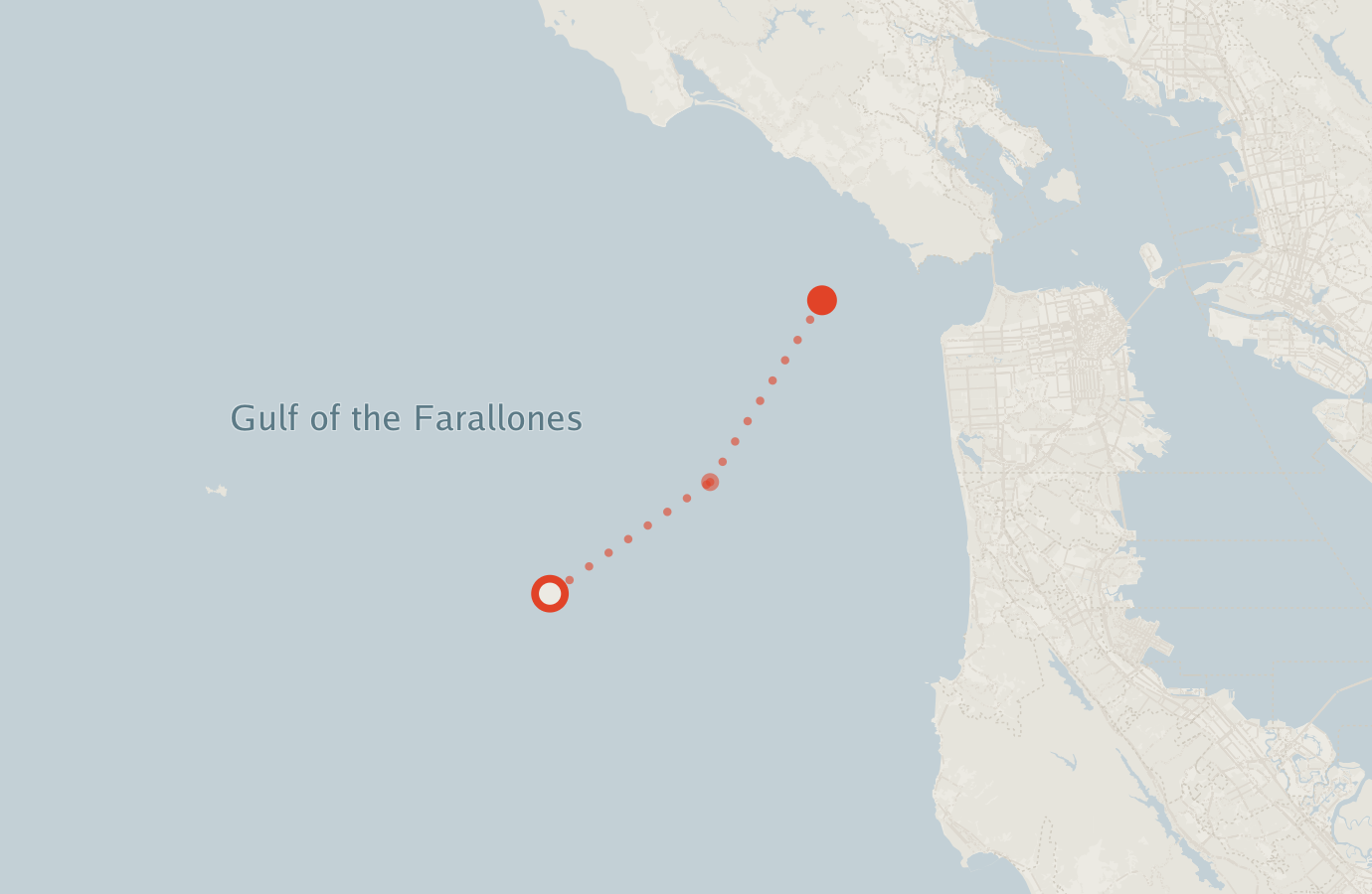 Activity map — real sighting points on an OpenStreetMap basemap
