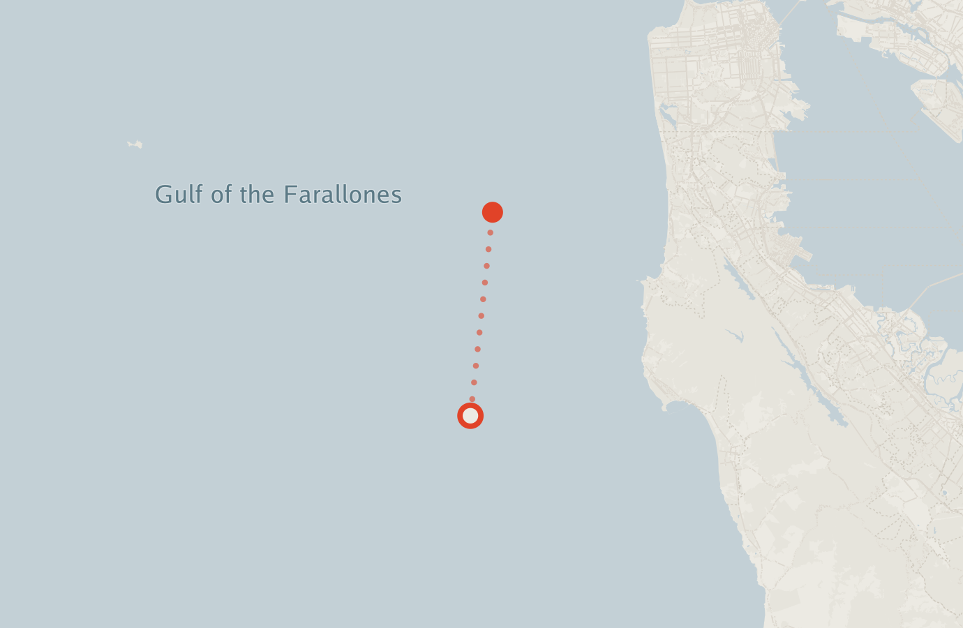 Activity map — real sighting points on an OpenStreetMap basemap