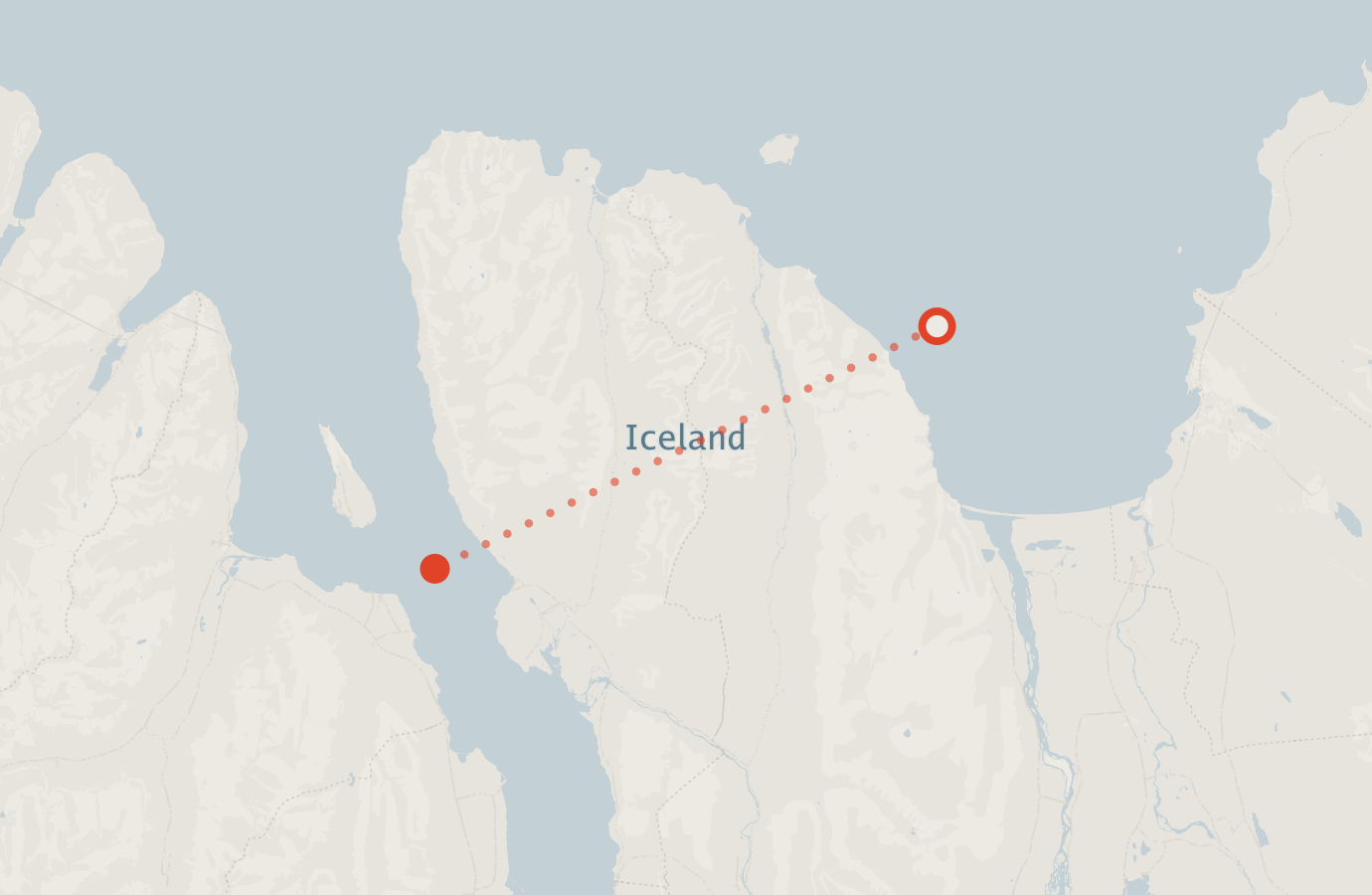 Activity map — real sighting points on an OpenStreetMap basemap