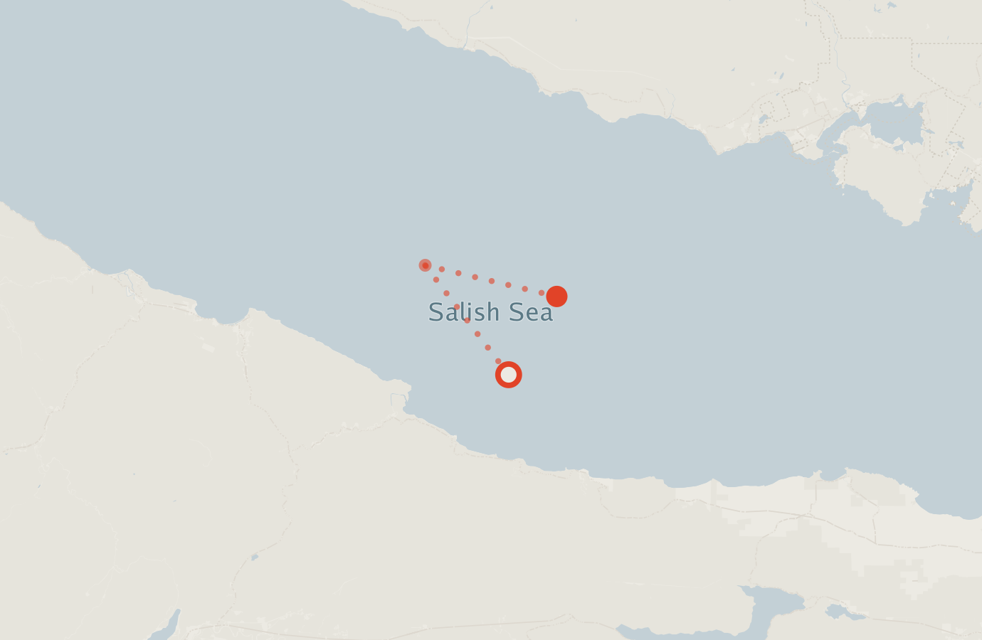 Activity map — real sighting points on an OpenStreetMap basemap