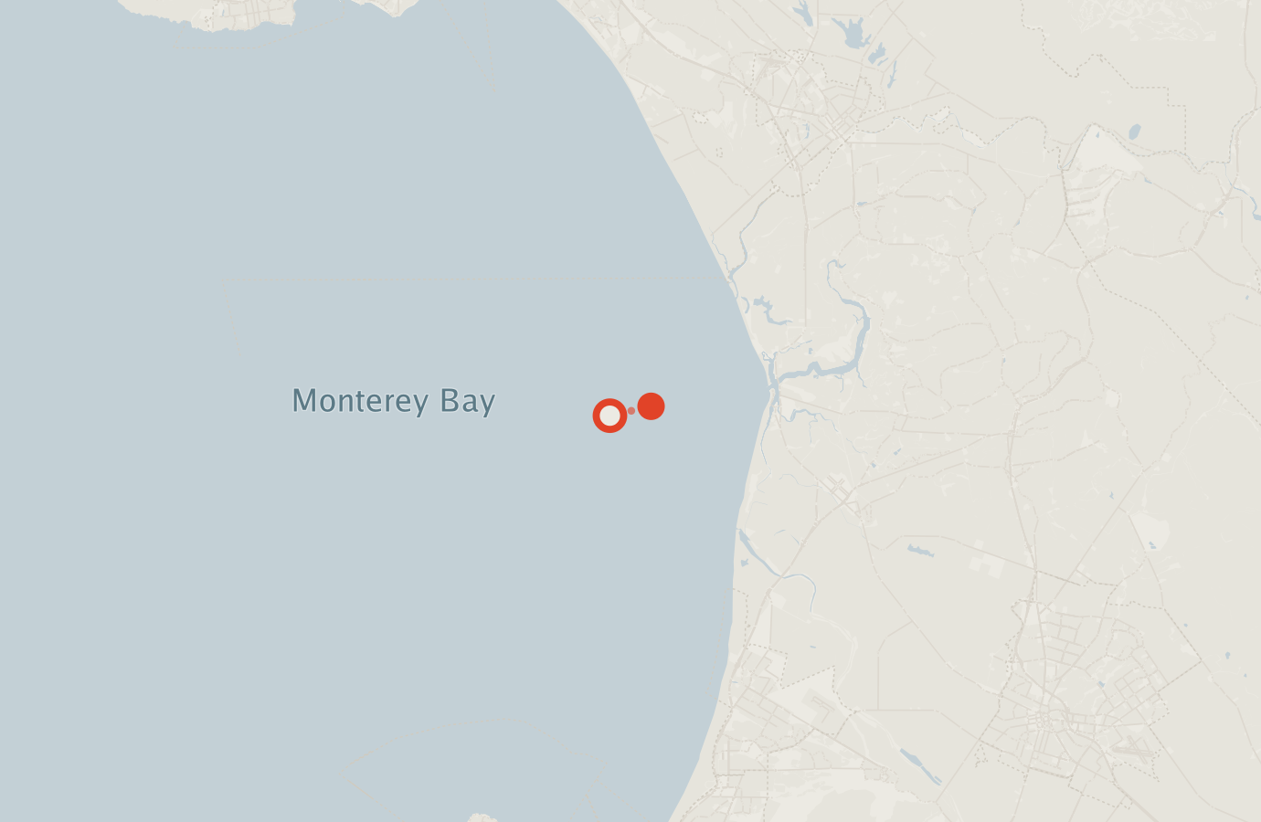 Activity map — real sighting points on an OpenStreetMap basemap