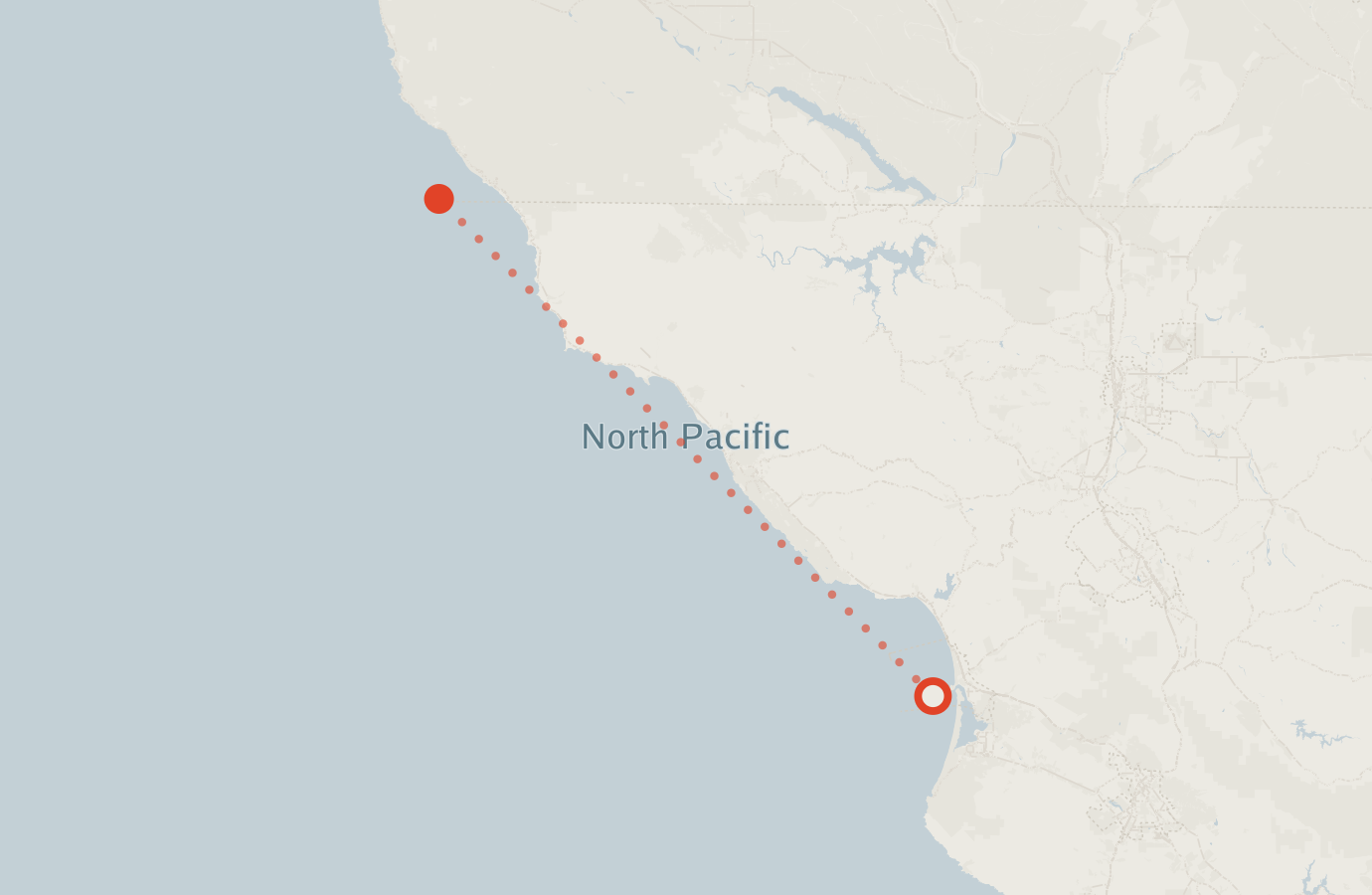 Activity map — real sighting points on an OpenStreetMap basemap