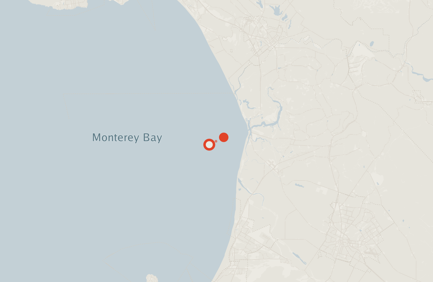Activity map — real sighting points on an OpenStreetMap basemap