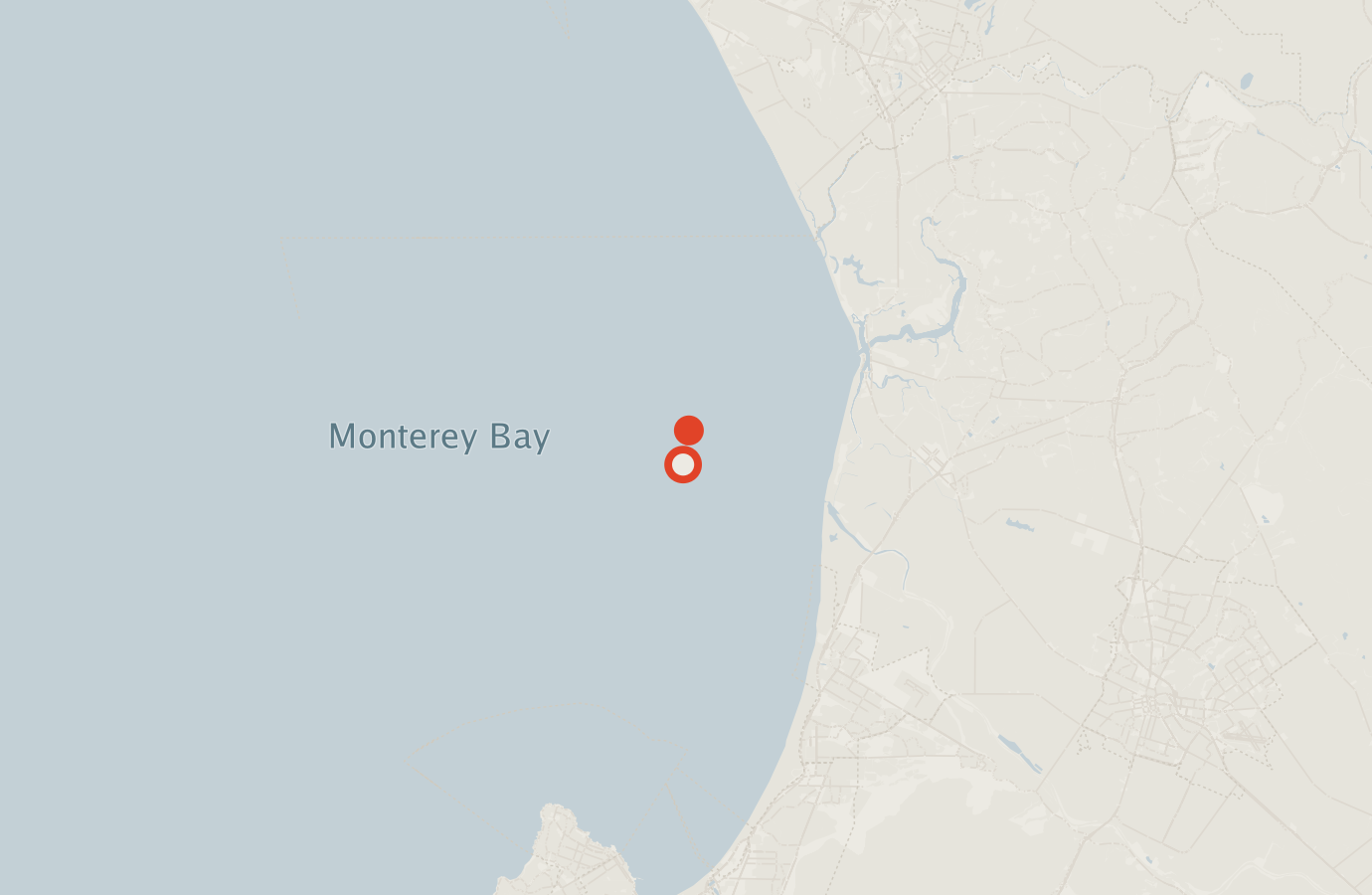 Activity map — real sighting points on an OpenStreetMap basemap
