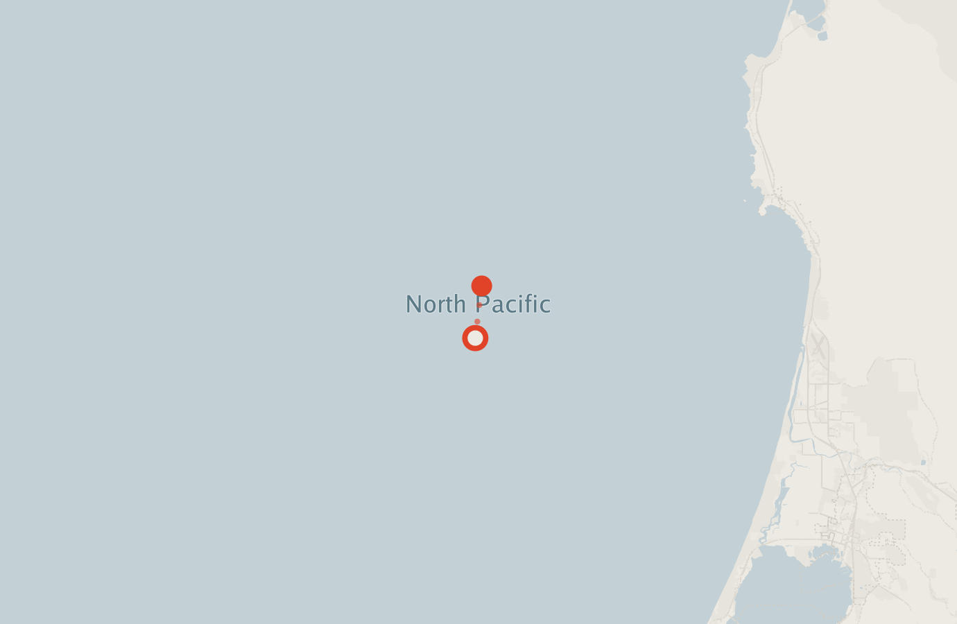 Activity map — real sighting points on an OpenStreetMap basemap
