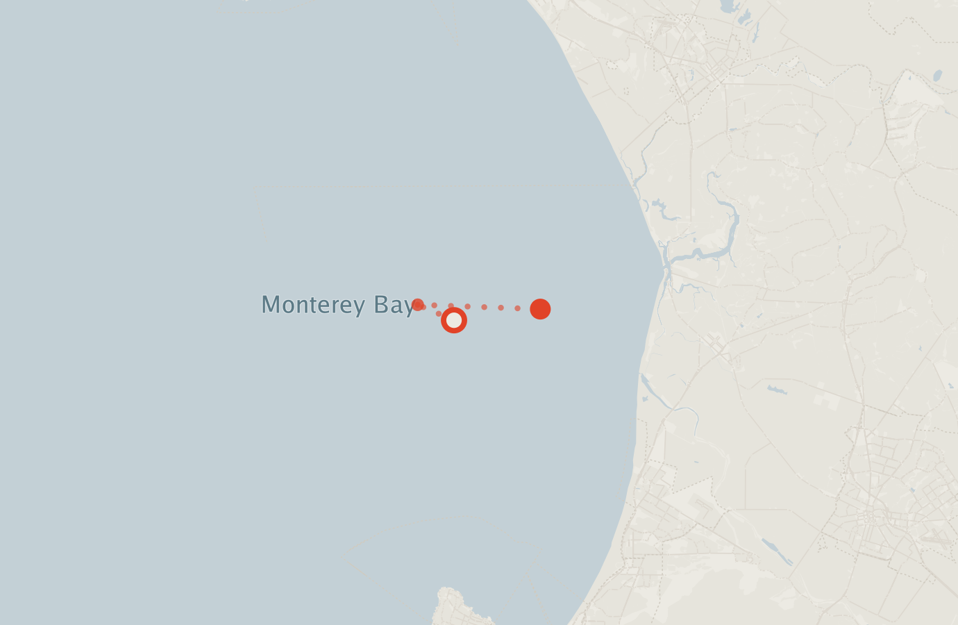 Activity map — real sighting points on an OpenStreetMap basemap