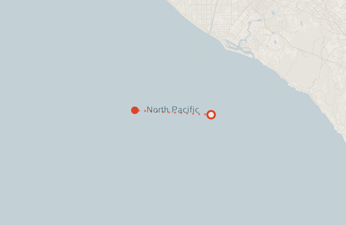 Activity map — real sighting points on an OpenStreetMap basemap
