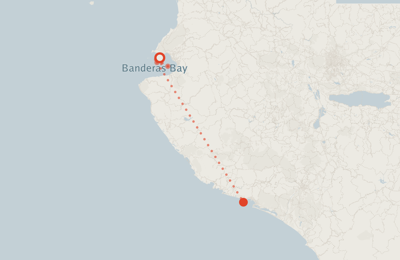 Activity map — real sighting points on an OpenStreetMap basemap