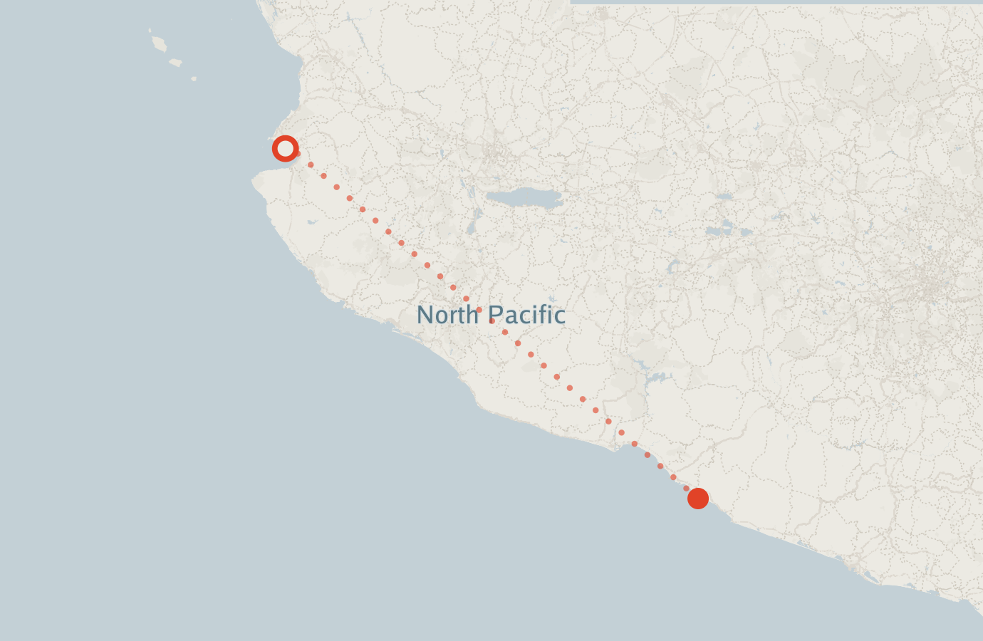 Activity map — real sighting points on an OpenStreetMap basemap