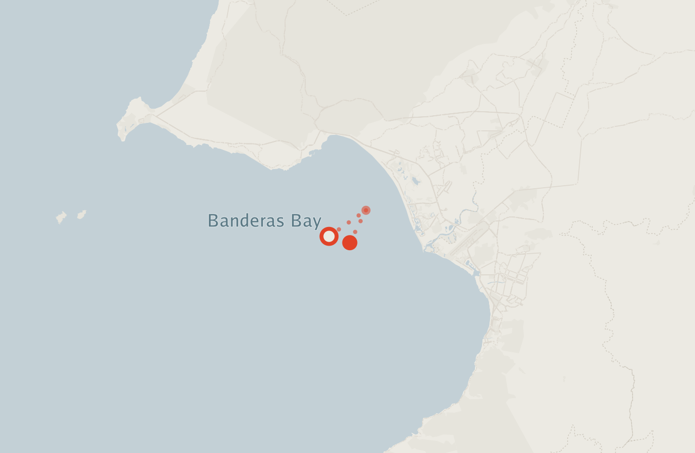 Activity map — real sighting points on an OpenStreetMap basemap