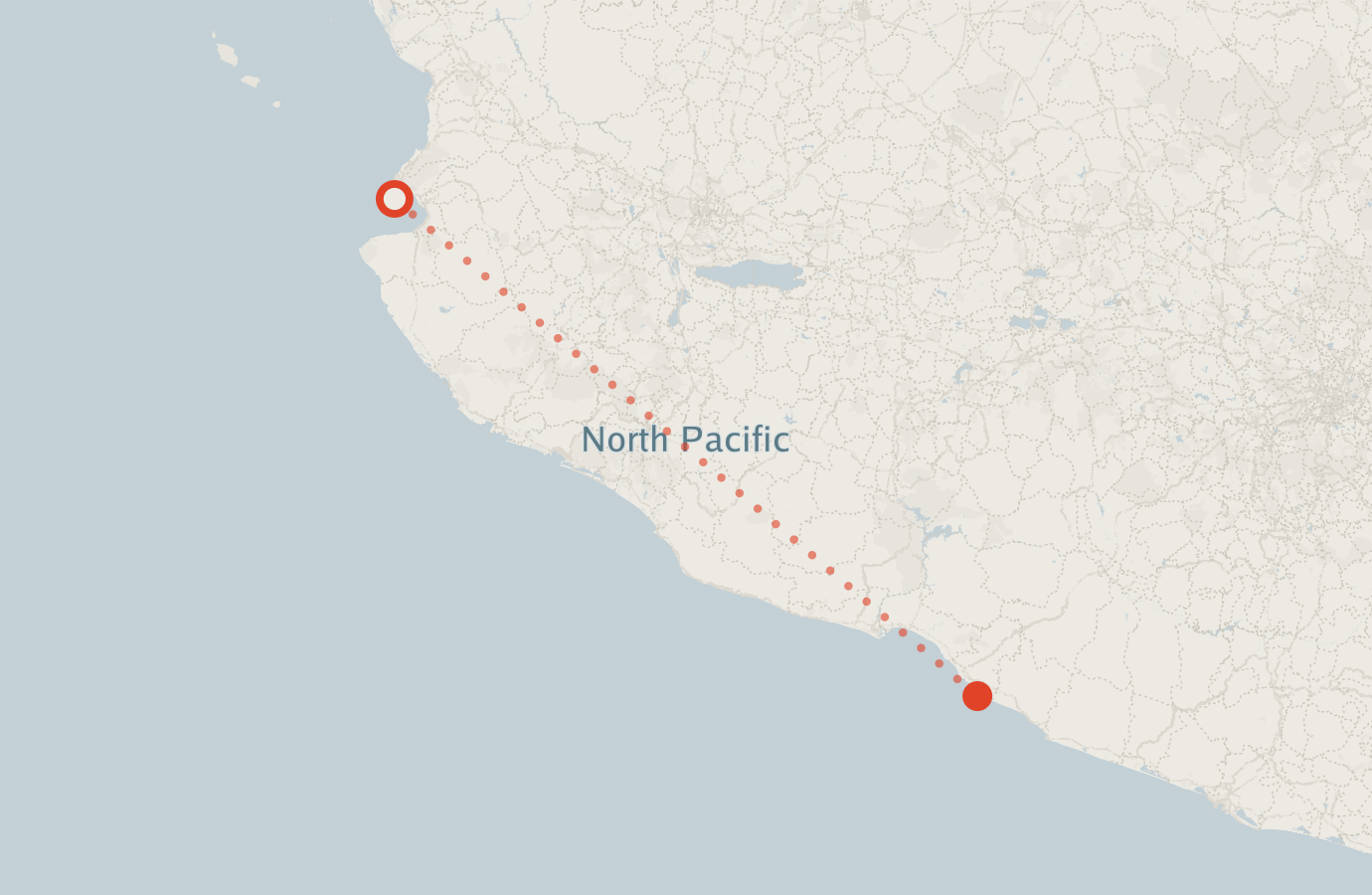 Activity map — real sighting points on an OpenStreetMap basemap