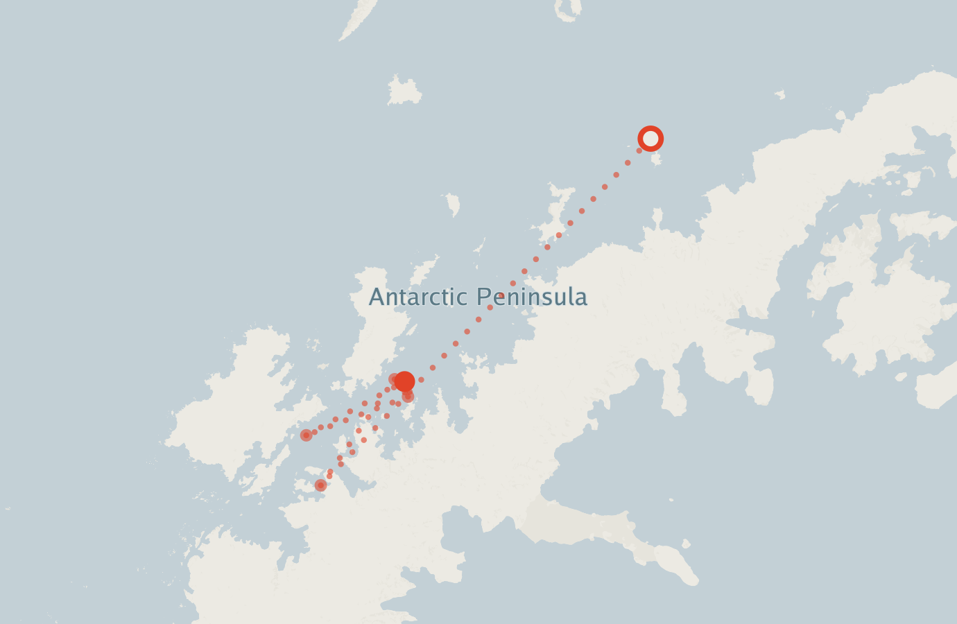 Activity map — real sighting points on an OpenStreetMap basemap