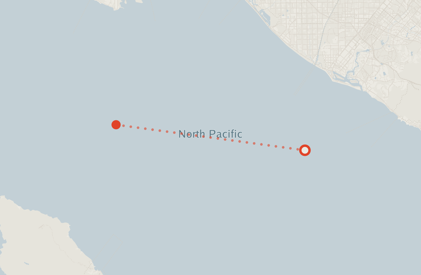 Activity map — real sighting points on an OpenStreetMap basemap
