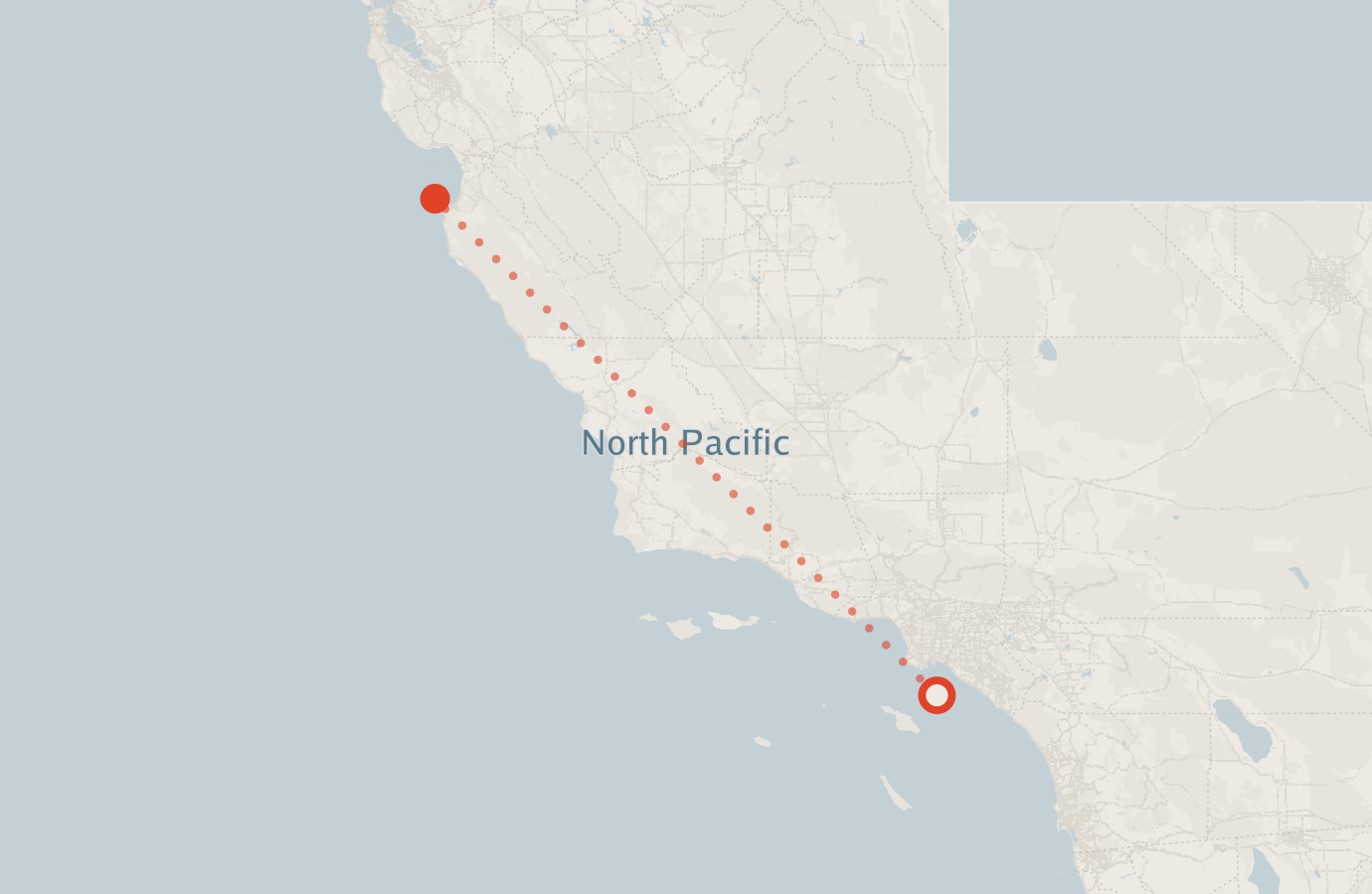 Activity map — real sighting points on an OpenStreetMap basemap