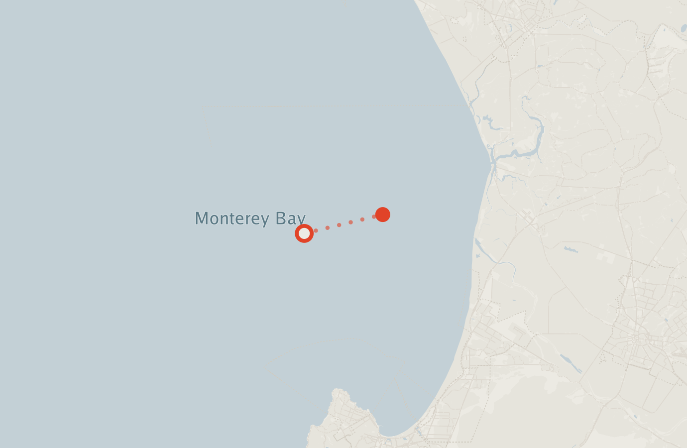 Activity map — real sighting points on an OpenStreetMap basemap