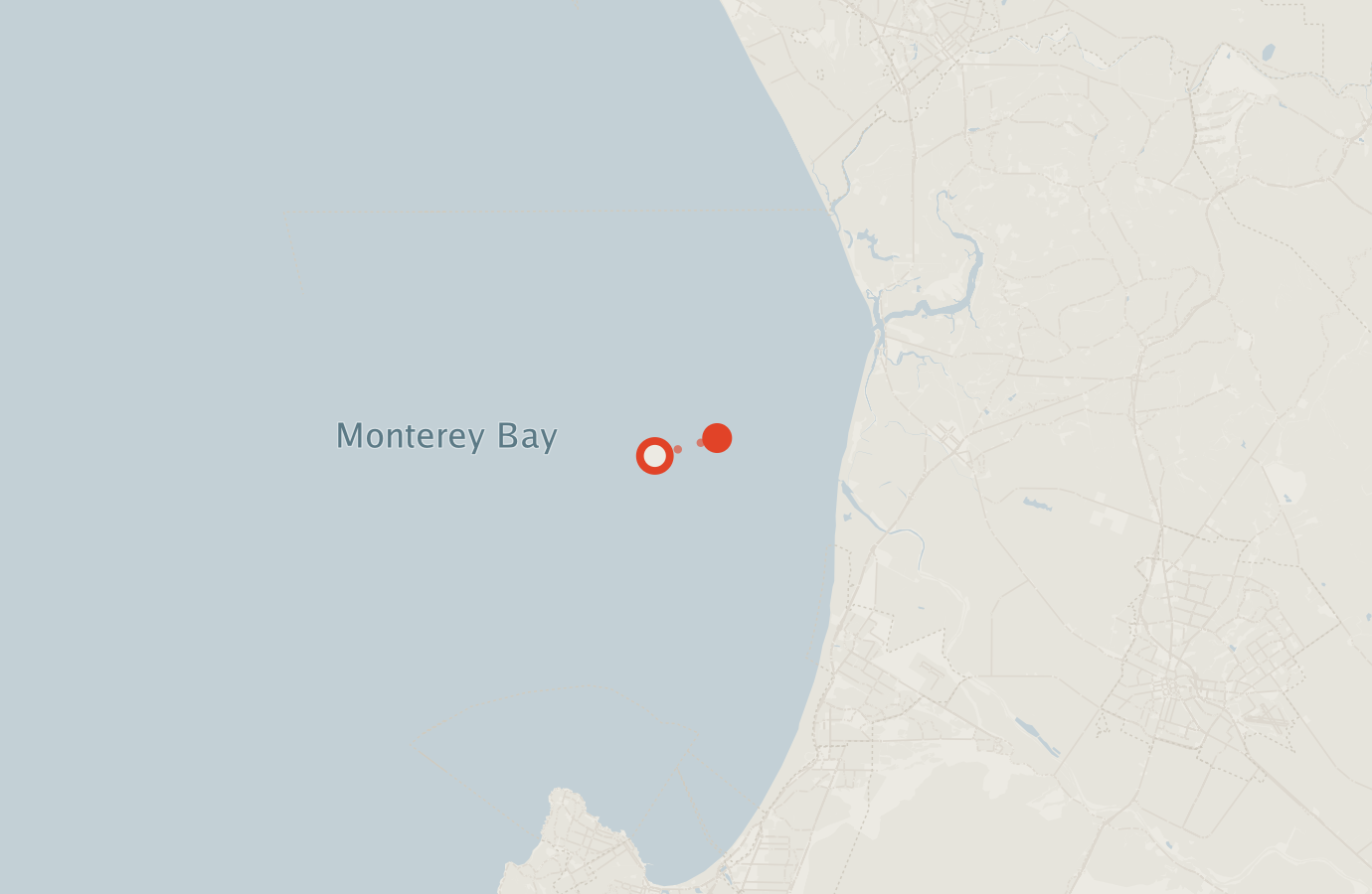 Activity map — real sighting points on an OpenStreetMap basemap