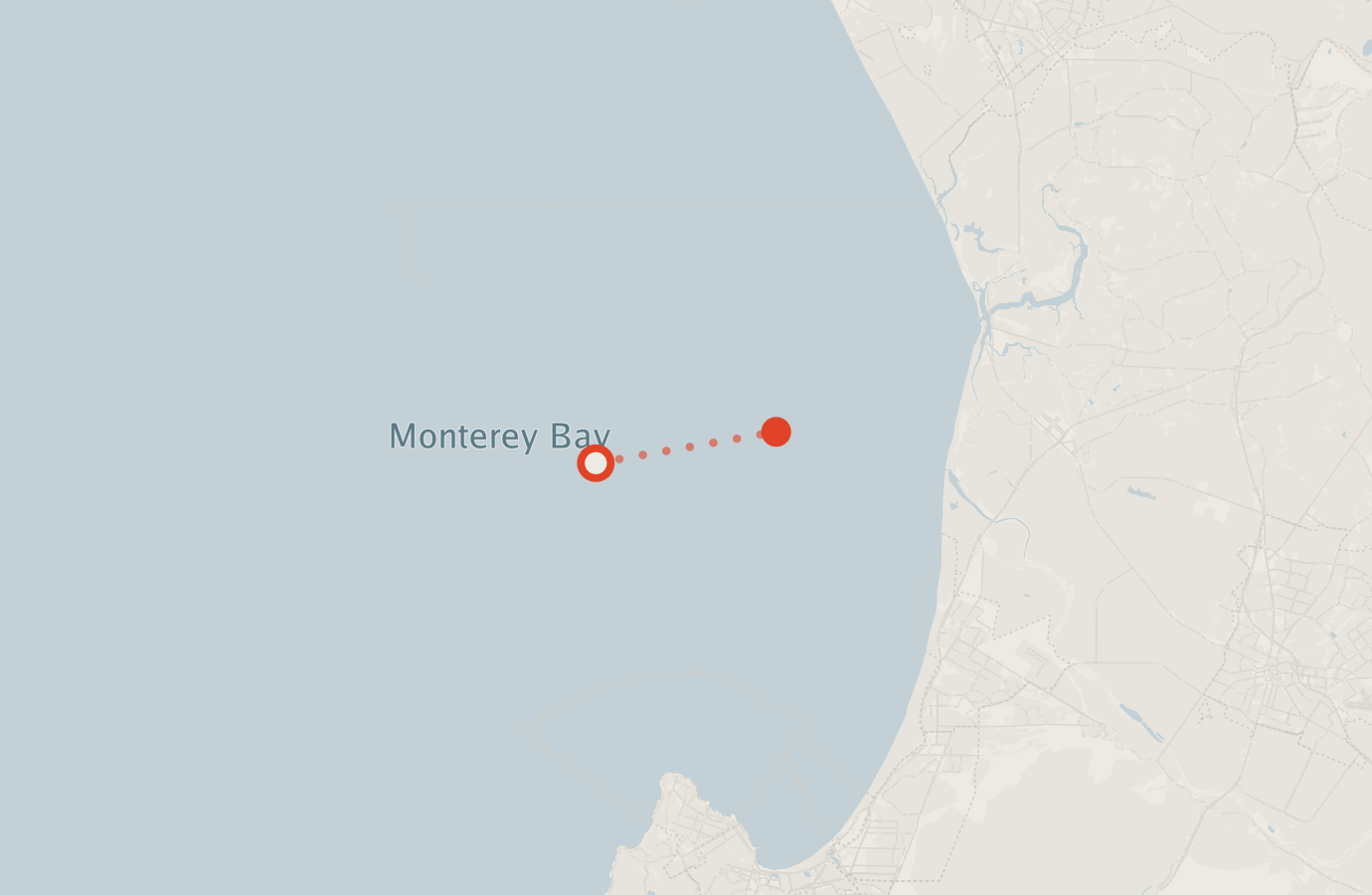 Activity map — real sighting points on an OpenStreetMap basemap