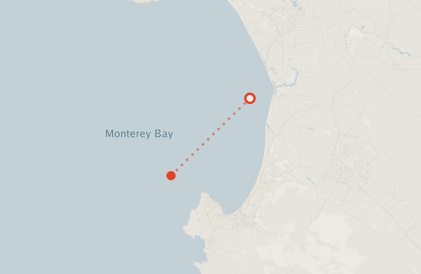 Activity map — real sighting points on an OpenStreetMap basemap