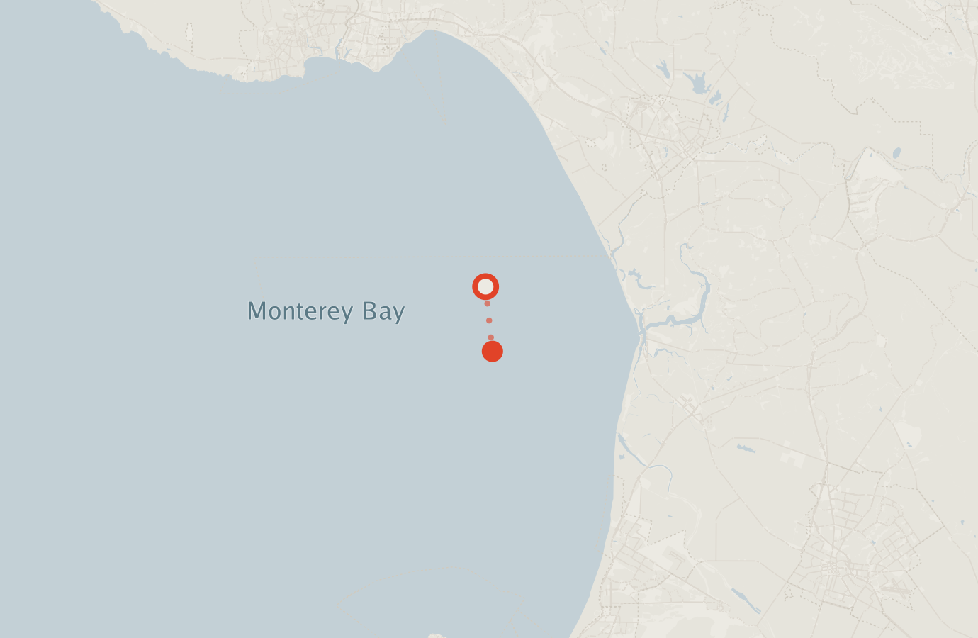 Activity map — real sighting points on an OpenStreetMap basemap