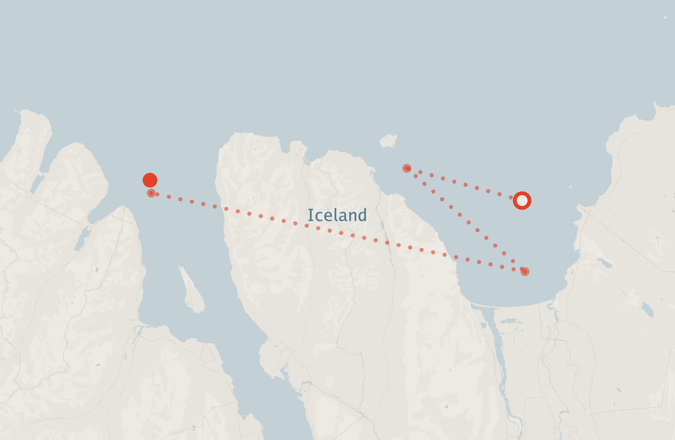Activity map — real sighting points on an OpenStreetMap basemap