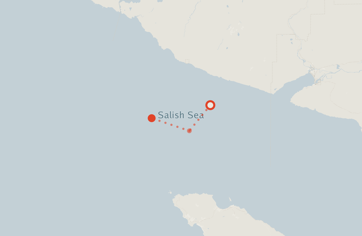 Activity map — real sighting points on an OpenStreetMap basemap