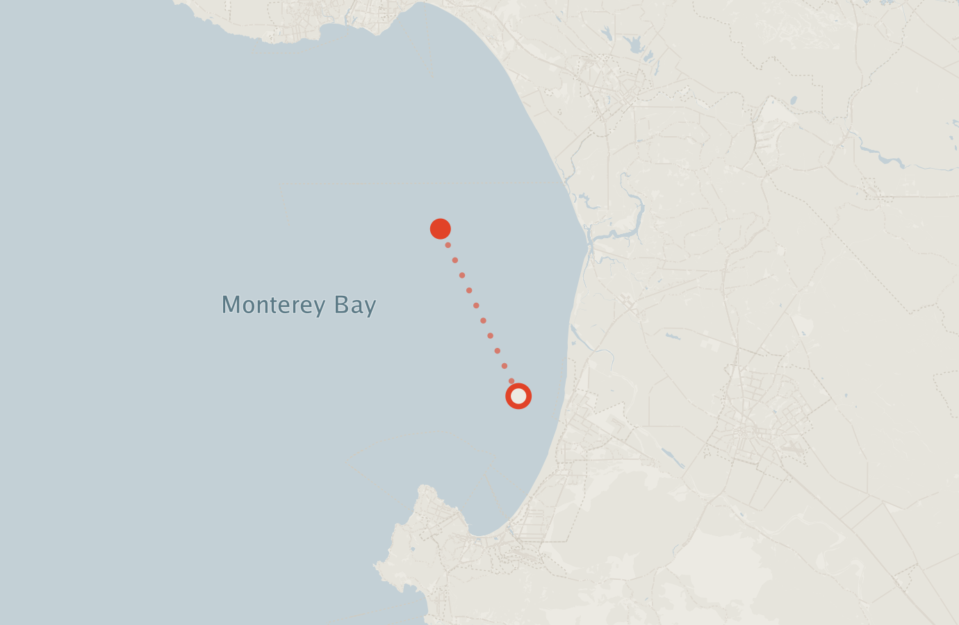 Activity map — real sighting points on an OpenStreetMap basemap