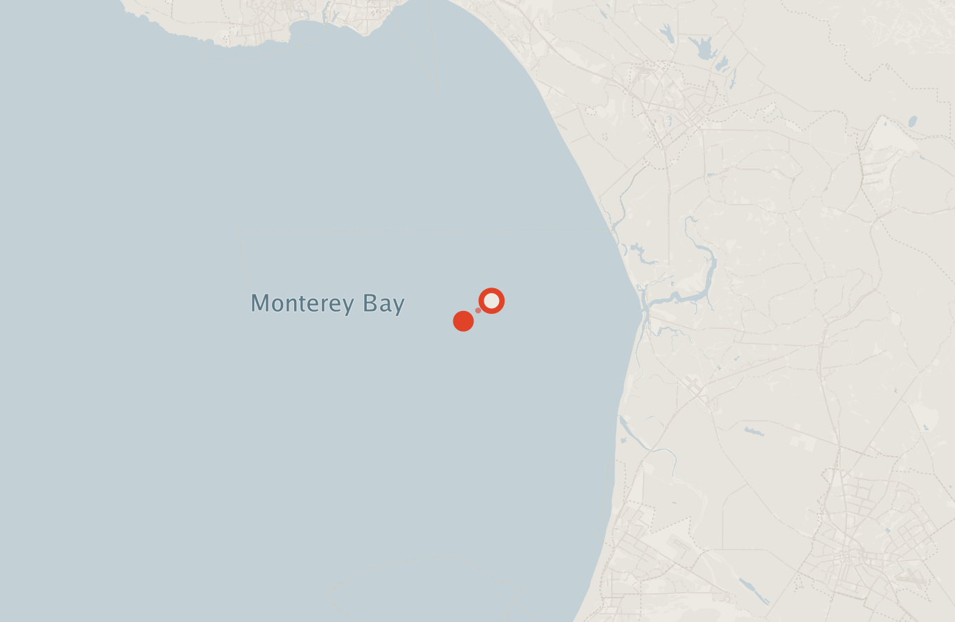 Activity map — real sighting points on an OpenStreetMap basemap