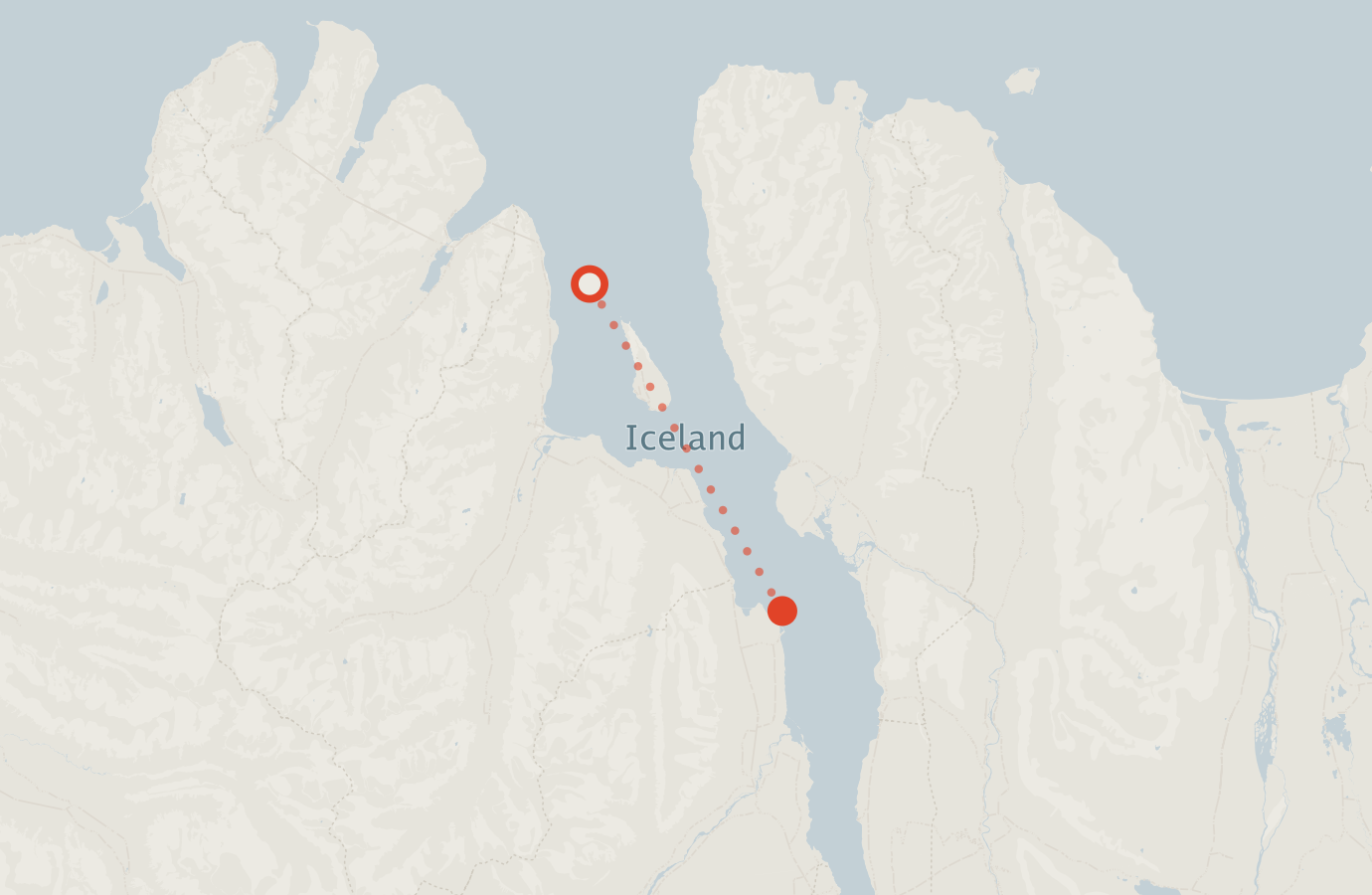 Activity map — real sighting points on an OpenStreetMap basemap