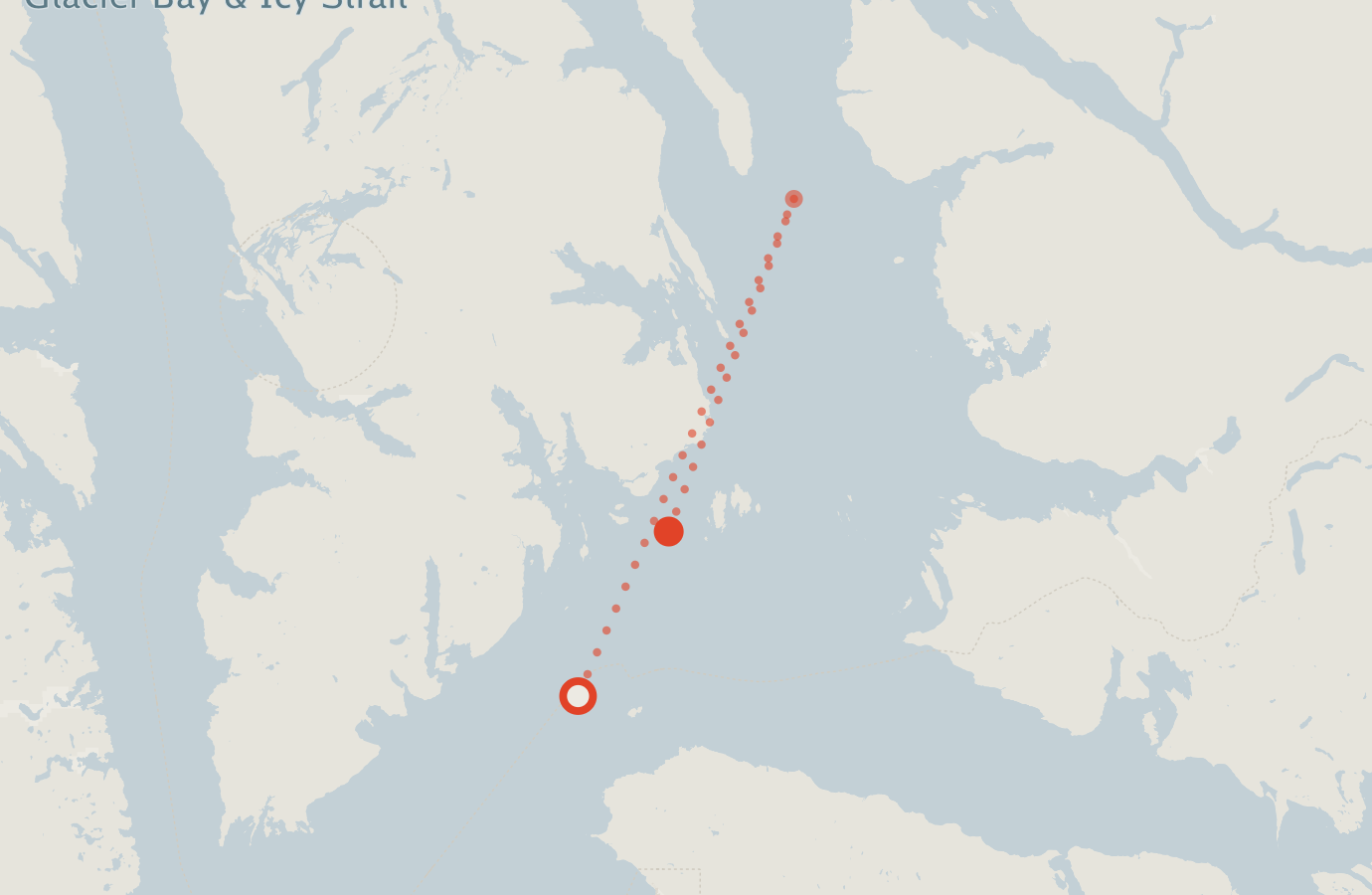 Activity map — real sighting points on an OpenStreetMap basemap