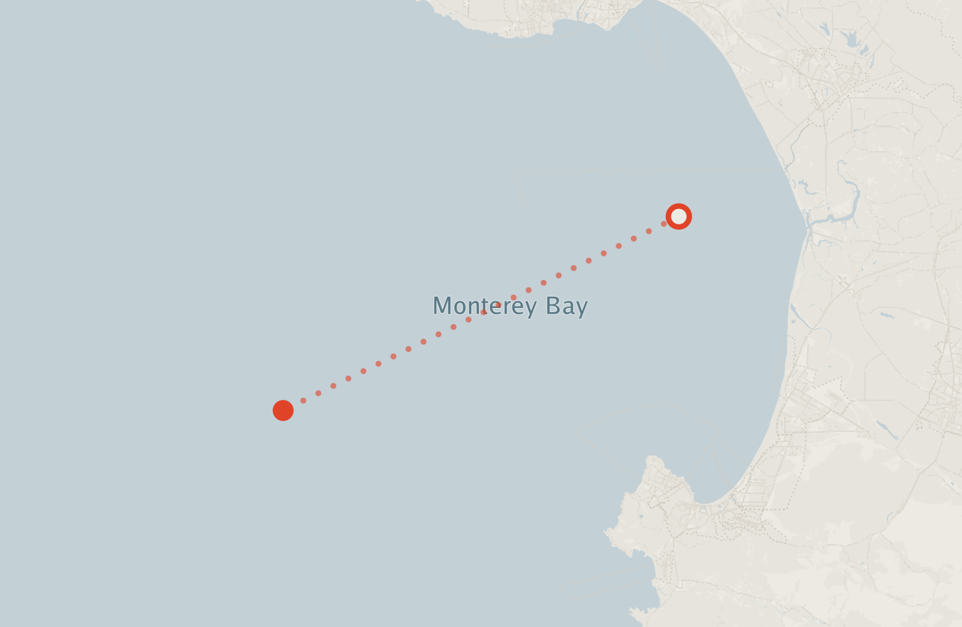 Activity map — real sighting points on an OpenStreetMap basemap