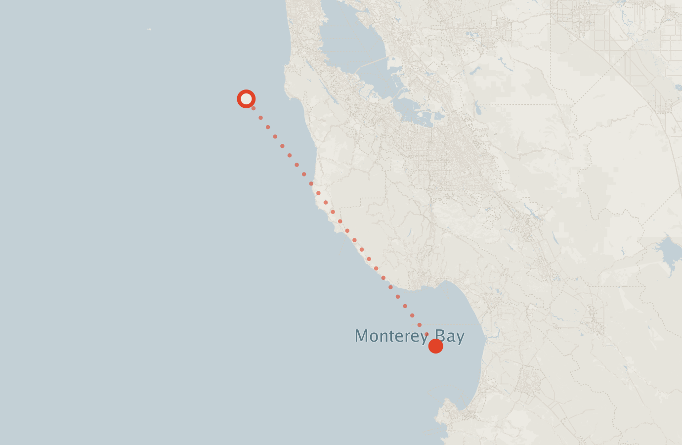 Activity map — real sighting points on an OpenStreetMap basemap