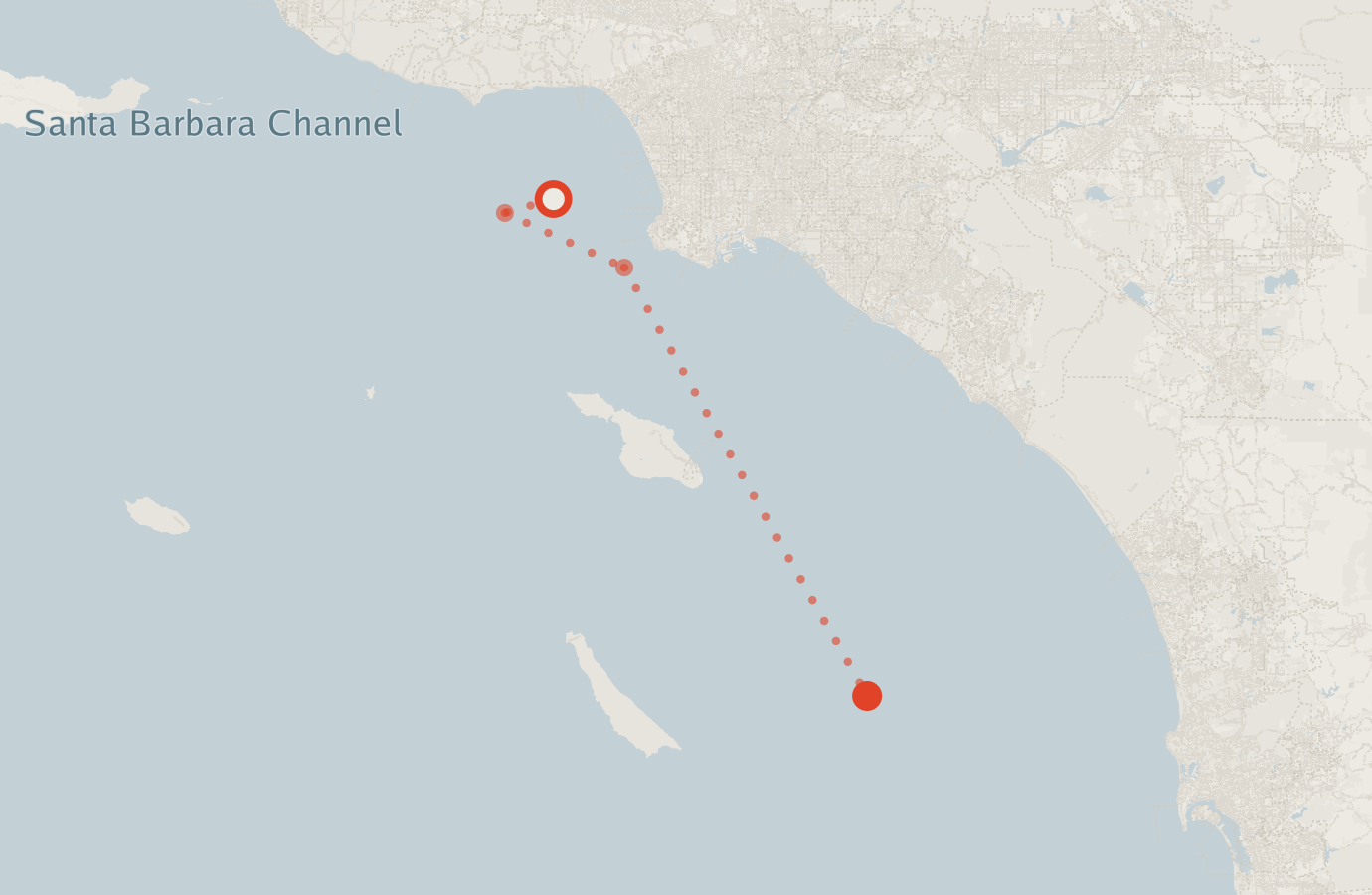 Activity map — real sighting points on an OpenStreetMap basemap