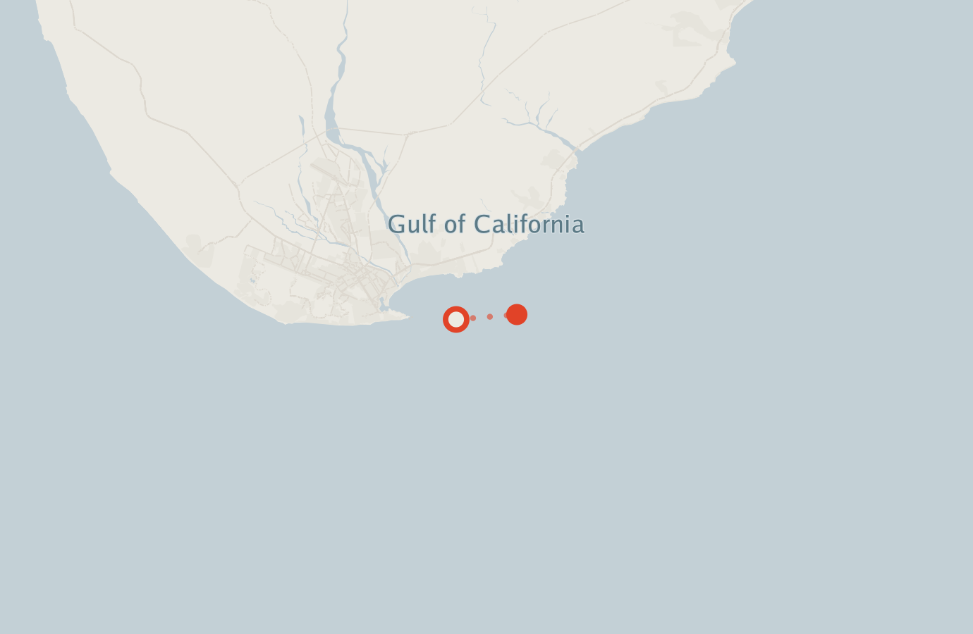 Activity map — real sighting points on an OpenStreetMap basemap