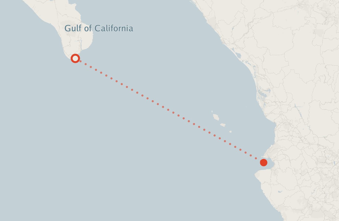 Activity map — real sighting points on an OpenStreetMap basemap