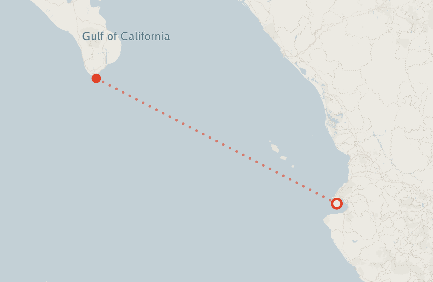 Activity map — real sighting points on an OpenStreetMap basemap